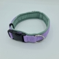 Preview: Halsband Flieder und Salbei, gepolstert & verstellbar